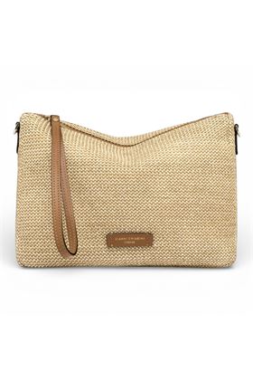 Pochette Gianni Chiarini in paglia intrecciata colore naturale. GIANNI CHIARINI | 12155-NATURALE CUOIO
